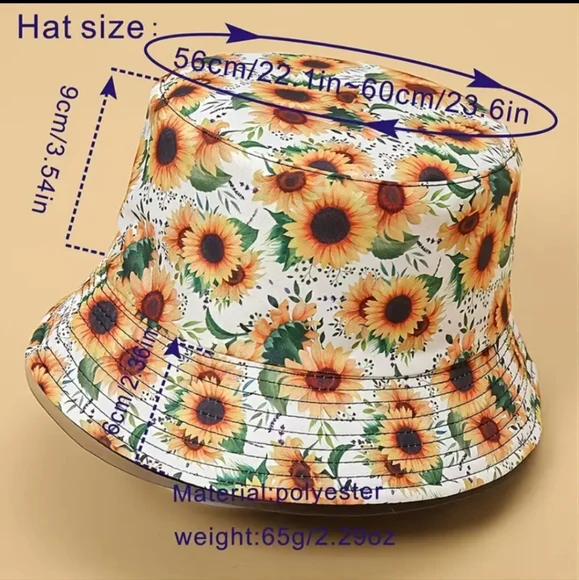 Sunflower π» Bucket Hat NEW - Picture 5 of 6